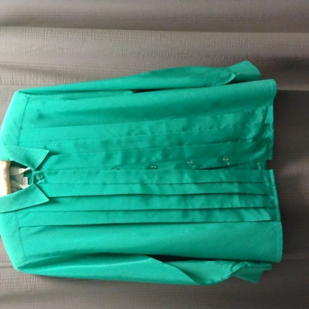 Silk Like Teal Blouse